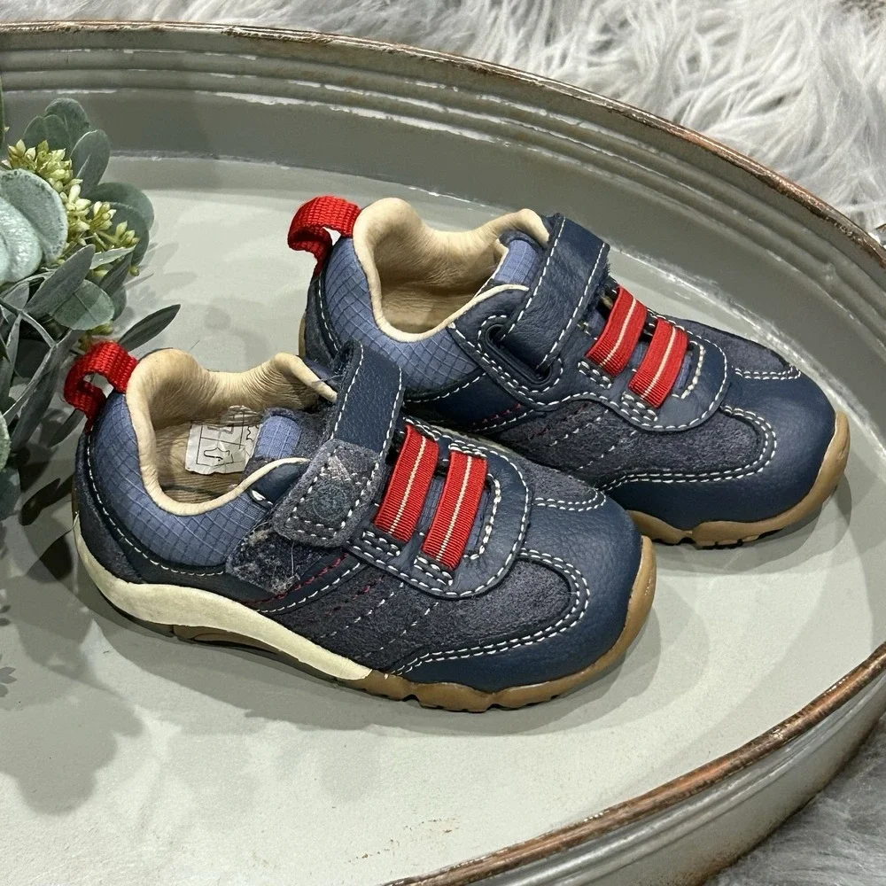 Stride‎ Rite SRT Baby and Toddler Boys Blue Prescott Casual Sneaker Size 4